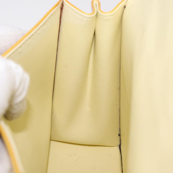 LOUIS VUITTON Monogram Vernis Spring Street Bag Lime Yellow M91068 Auth 207113