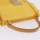 LOUIS VUITTON Monogram Vernis Spring Street Bag Lime Yellow M91068 Auth 207113-7