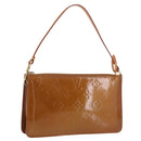 LOUIS VUITTON Monogram Vernis Lexington Pouch Bronze M91133 LV Auth 207114A-1