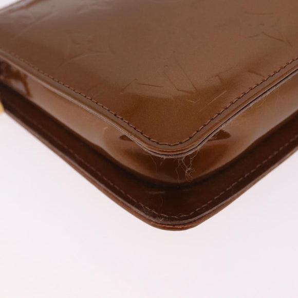 LOUIS VUITTON Monogram Vernis Lexington Pouch Bronze M91133 LV Auth 207114A