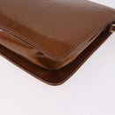 LOUIS VUITTON Monogram Vernis Lexington Pouch Bronze M91133 LV Auth 207114A-13