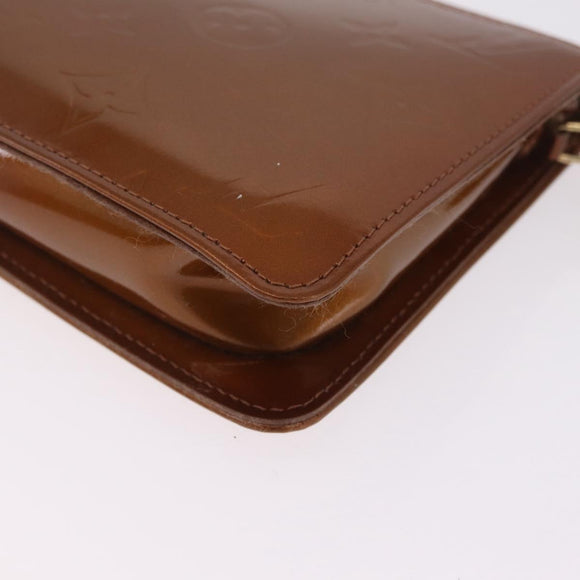 LOUIS VUITTON Monogram Vernis Lexington Pouch Bronze M91133 LV Auth 207114A