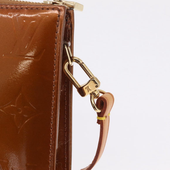 LOUIS VUITTON Monogram Vernis Lexington Pouch Bronze M91133 LV Auth 207114A