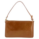 LOUIS VUITTON Monogram Vernis Lexington Pouch Bronze M91133 LV Auth 207114A-2