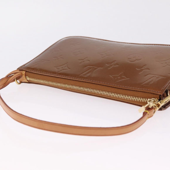 LOUIS VUITTON Monogram Vernis Lexington Pouch Bronze M91133 LV Auth 207114A