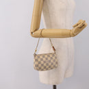 LOUIS VUITTON Damier Azur Mini Pochette Accessoires Pouch N63005 LV Auth 207118-21