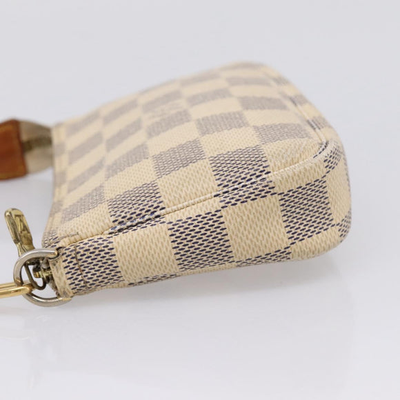 LOUIS VUITTON Damier Azur Mini Pochette Accessoires Pouch N63005 LV Auth 207118