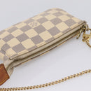 LOUIS VUITTON Damier Azur Mini Pochette Accessoires Pouch N63005 LV Auth 207118-6