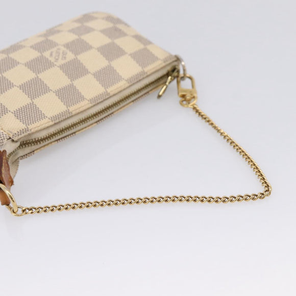 LOUIS VUITTON Damier Azur Mini Pochette Accessoires Pouch N63005 LV Auth 207118