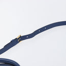 PRADA Galleria Hand Bag Saffiano 2way Blue Gold Auth 207119A-11