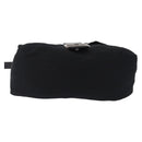 FENDI Mamma Baguette Shoulder Bag Cotton jersey Black Silver Auth 207120-11