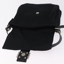 FENDI Mamma Baguette Shoulder Bag Cotton jersey Black Silver Auth 207120-20
