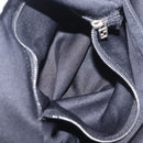 FENDI Mamma Baguette Shoulder Bag Cotton jersey Black Silver Auth 207120-26