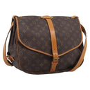 LOUIS VUITTON Monogram Saumur 35 Shoulder Bag M42254 LV Auth 207125V-1