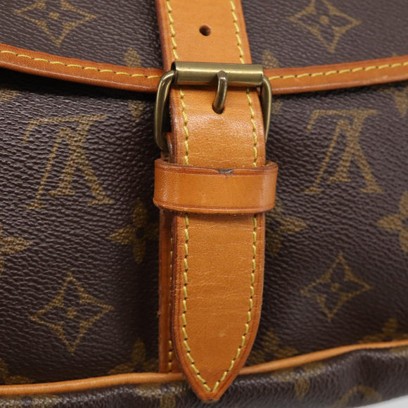 LOUIS VUITTON Monogram Saumur 35 Shoulder Bag M42254 LV Auth 207125V