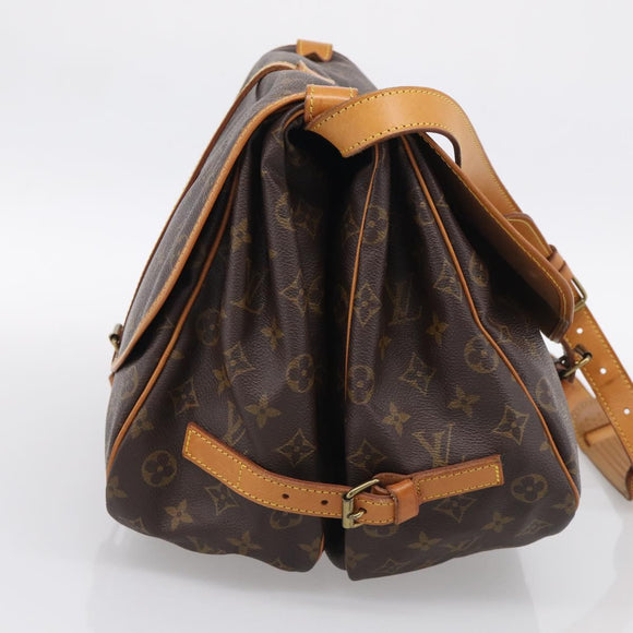LOUIS VUITTON Monogram Saumur 35 Shoulder Bag M42254 LV Auth 207125V