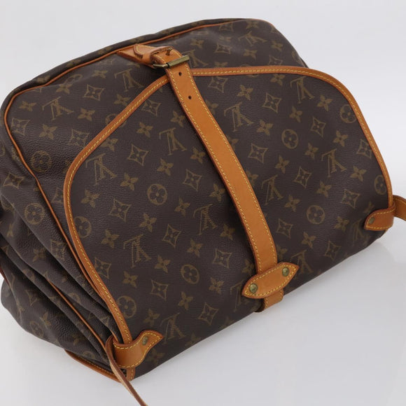 LOUIS VUITTON Monogram Saumur 35 Shoulder Bag M42254 LV Auth 207125V