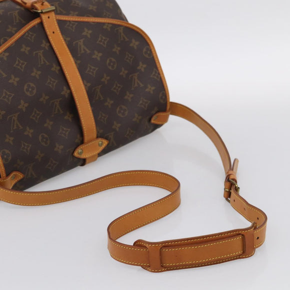 LOUIS VUITTON Monogram Saumur 35 Shoulder Bag M42254 LV Auth 207125V
