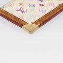 LOUIS VUITTON Monogram Multicolor Pochette Cles Purse White M92655 Auth 207127-11