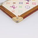 LOUIS VUITTON Monogram Multicolor Pochette Cles Purse White M92655 Auth 207127-9