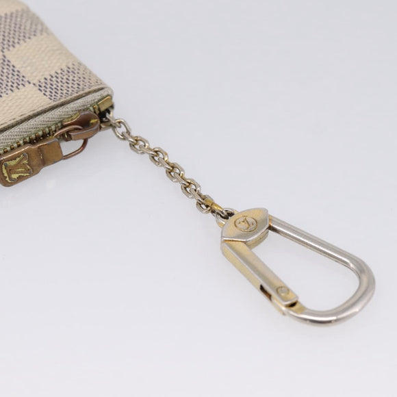 LOUIS VUITTON Damier Azur Pochette Cles Coin Purse N62659 LV Auth 207128
