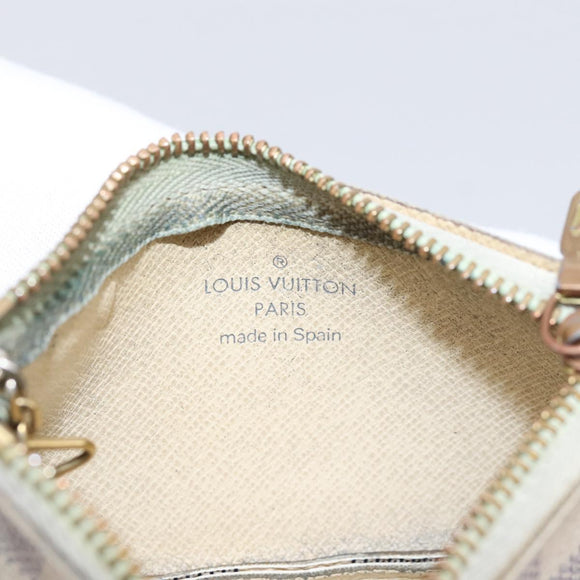 LOUIS VUITTON Damier Azur Pochette Cles Coin Purse N62659 LV Auth 207128