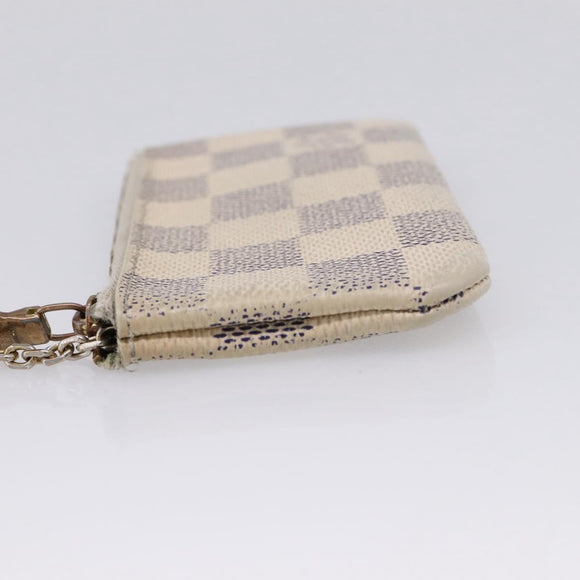 LOUIS VUITTON Damier Azur Pochette Cles Coin Purse N62659 LV Auth 207128