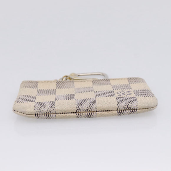 LOUIS VUITTON Damier Azur Pochette Cles Coin Purse N62659 LV Auth 207128