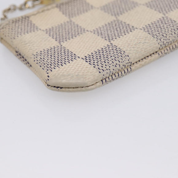 LOUIS VUITTON Damier Azur Pochette Cles Coin Purse N62659 LV Auth 207128