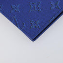 LOUIS VUITTON Monogram Couvel Tulle Passopole Passport Case Blue LV Auth 207134SM-11