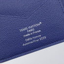 LOUIS VUITTON Monogram Couvel Tulle Passopole Passport Case Blue LV Auth 207134SM-14