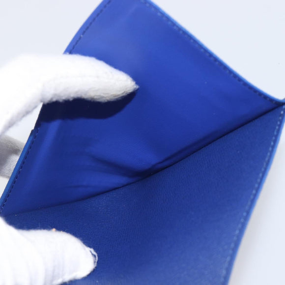 LOUIS VUITTON Monogram Couvel Tulle Passopole Passport Case Blue LV Auth 207134SM