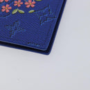 LOUIS VUITTON Monogram Couvel Tulle Passopole Passport Case Blue LV Auth 207134SM-8
