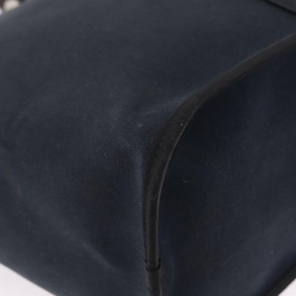 HERMES Kabak Elan PM Hand Bag Canvas Black Auth 207140