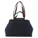 HERMES Kabak Elan PM Hand Bag Canvas Black Auth 207140-2