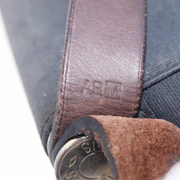 HERMES Kabak Elan PM Hand Bag Canvas Black Auth 207140