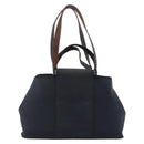 HERMES Kabak Elan PM Hand Bag Canvas Black Auth 207140-3