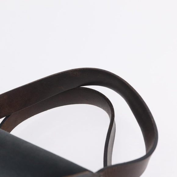 HERMES Kabak Elan PM Hand Bag Canvas Black Auth 207140