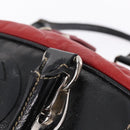 GUCCI Hand Bag Leather Red Silver Auth 207145-10
