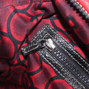 GUCCI Hand Bag Leather Red Silver Auth 207145-22
