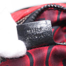 GUCCI Hand Bag Leather Red Silver Auth 207145-24