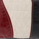 GUCCI Hand Bag Leather Red Silver Auth 207145-4