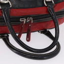 GUCCI Hand Bag Leather Red Silver Auth 207145-8