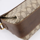 GUCCI GG Supreme Web Sherry Line Bag PVC Beige Gold 164 02 084 Auth 207146-13