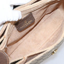 GUCCI GG Supreme Web Sherry Line Bag PVC Beige Gold 164 02 084 Auth 207146-16