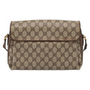 GUCCI GG Supreme Web Sherry Line Bag PVC Beige Gold 164 02 084 Auth 207146-3