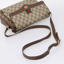 GUCCI GG Supreme Web Sherry Line Bag PVC Beige Gold 164 02 084 Auth 207146-7