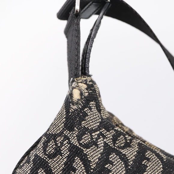 Christian Dior Trotter Canvas Shoulder Bag Gray Silver Auth 207147