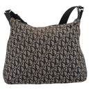 Christian Dior Trotter Canvas Shoulder Bag Gray Silver Auth 207147-2