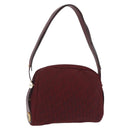 Christian Dior Trotter Canvas Shoulder Bag Red Gold Auth 207149-1